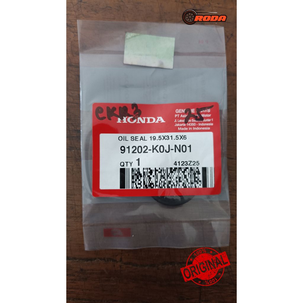 Oil Seal 19.5x31.5x6 Beat 91202-K0J-N01