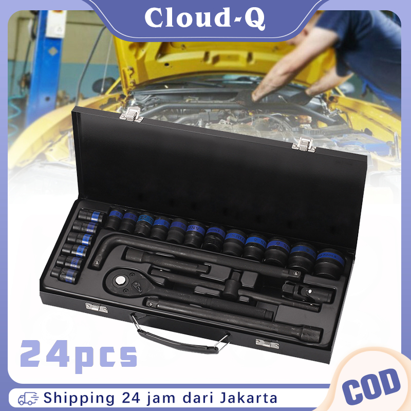 Kunci Sok Ring L Motor Mobil 24 Pcs Kunci Sok Set Lengkap Socket Kunci King Tony Tool Set