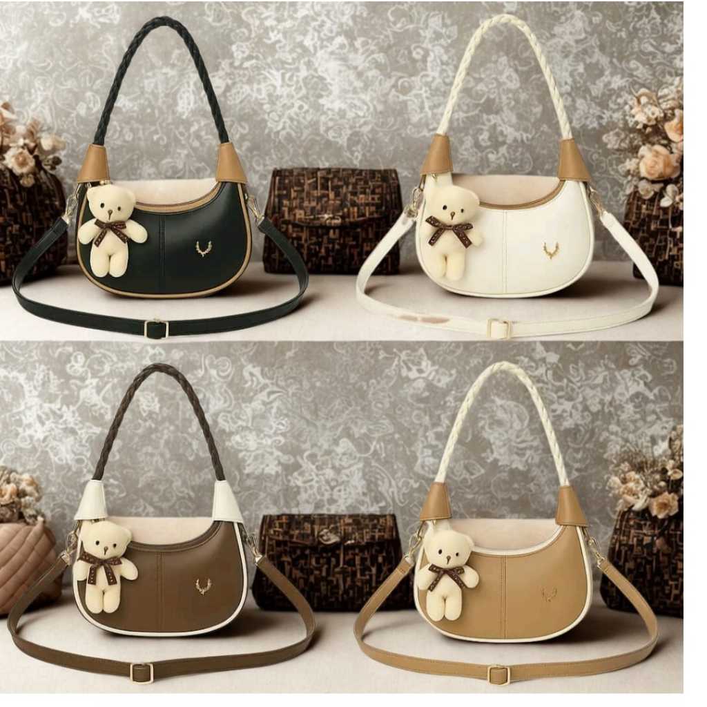TAS TREAND-SLINGBAG BAHU WANITA TERBARU/TAS SELEMPANG BAHU WANITA KEKINIAN (FREE GANTUNGAN BONEKA