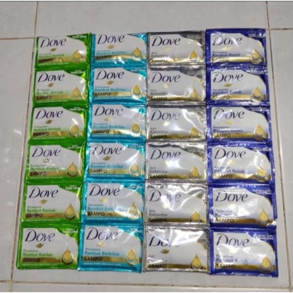 shampo Dove sachet/shampo dove renteng/shampo dove saset isi 12