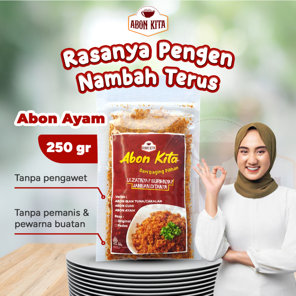 

Abon Ayam Original Halal Abon Enak Teman Makan Serbaguna Kemasan 250gr by Dapur Kita