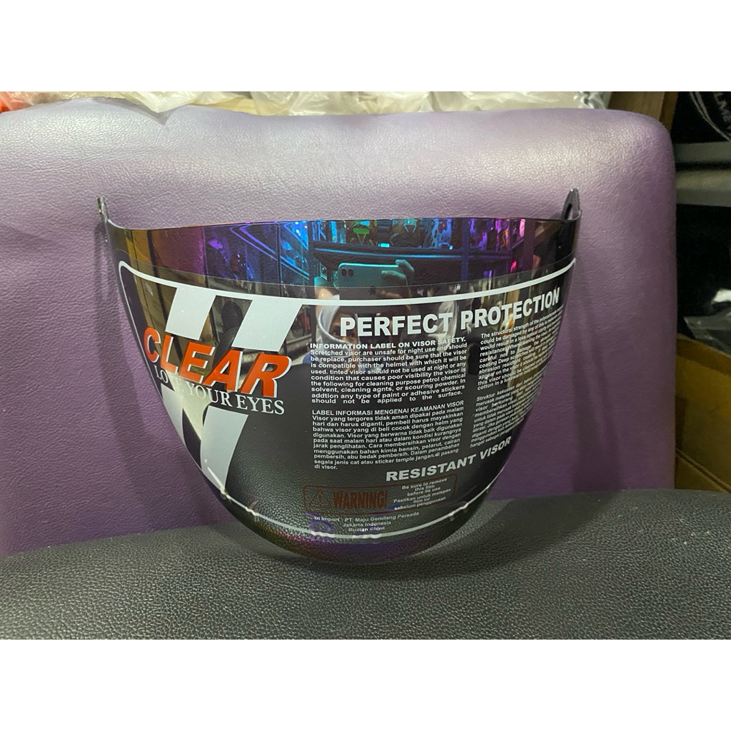 Kaca/Visor KYT 2 Vision/Vision 1 Warna Silver/Pelangi/Hitam