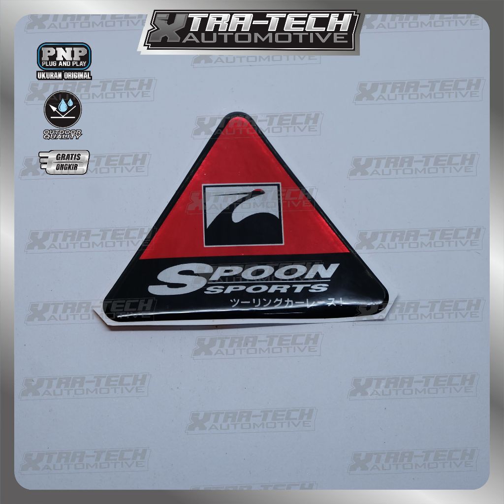 Emblem timbul honda spoon sport / emblem spoon honda / emblem warning honda spoon