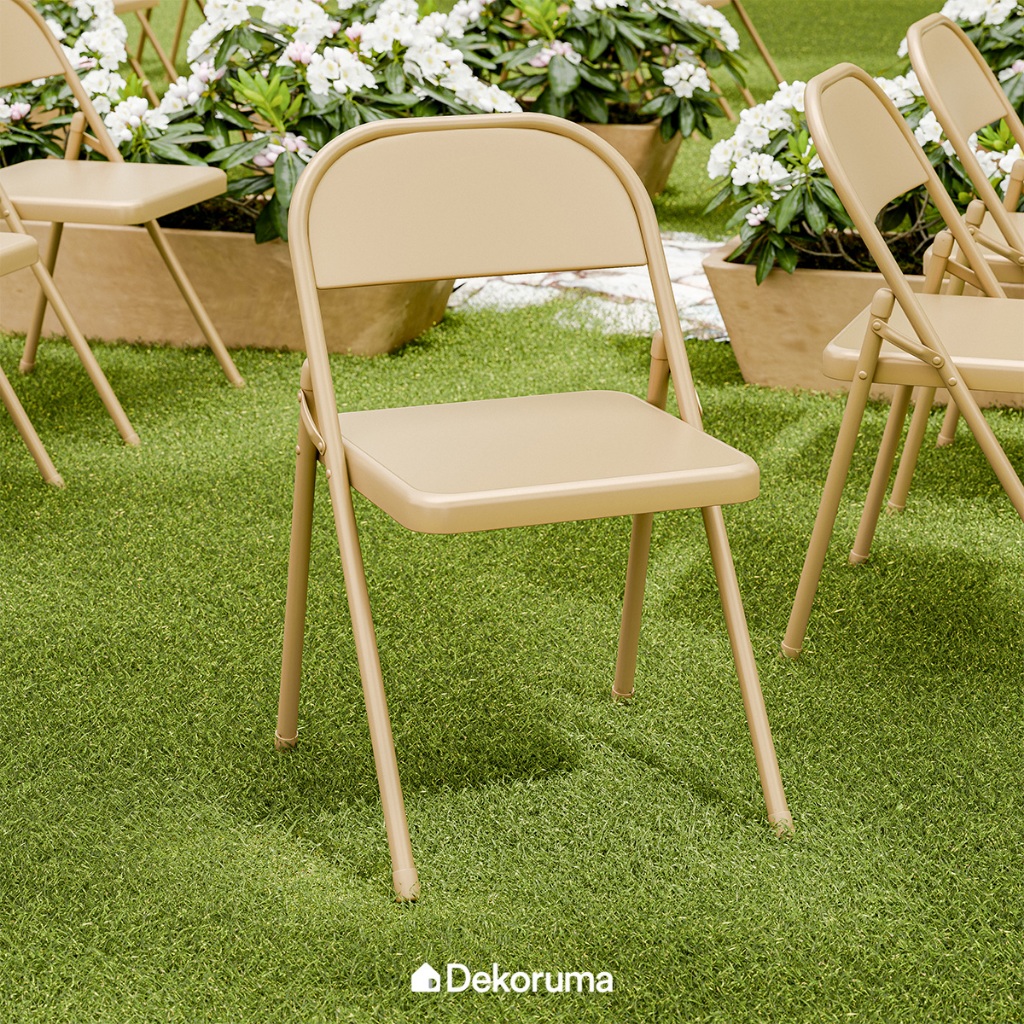 Dekoruma DANTE Kursi Lipat Metal / Kursi Kantor Serbaguna / Foldable Chair / Kursi Acara / Kursi San