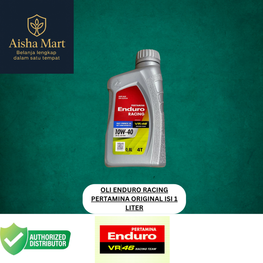 Oli Enduro Racing Pertamina 4T 10W-40 – 1 Liter | Oli Motor Sport Original