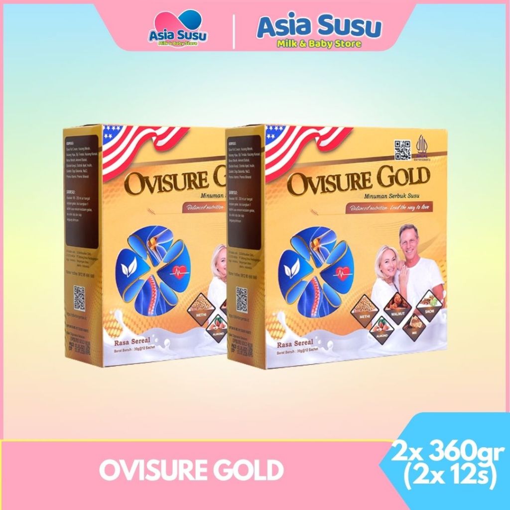 

[BUNDLE 2PC] [ORI USA BPOM] OVISURE GOLD 360G (12s) - SUSU SENDI TULANG SARAF NYERI OTOT OSTEOPOROSIS