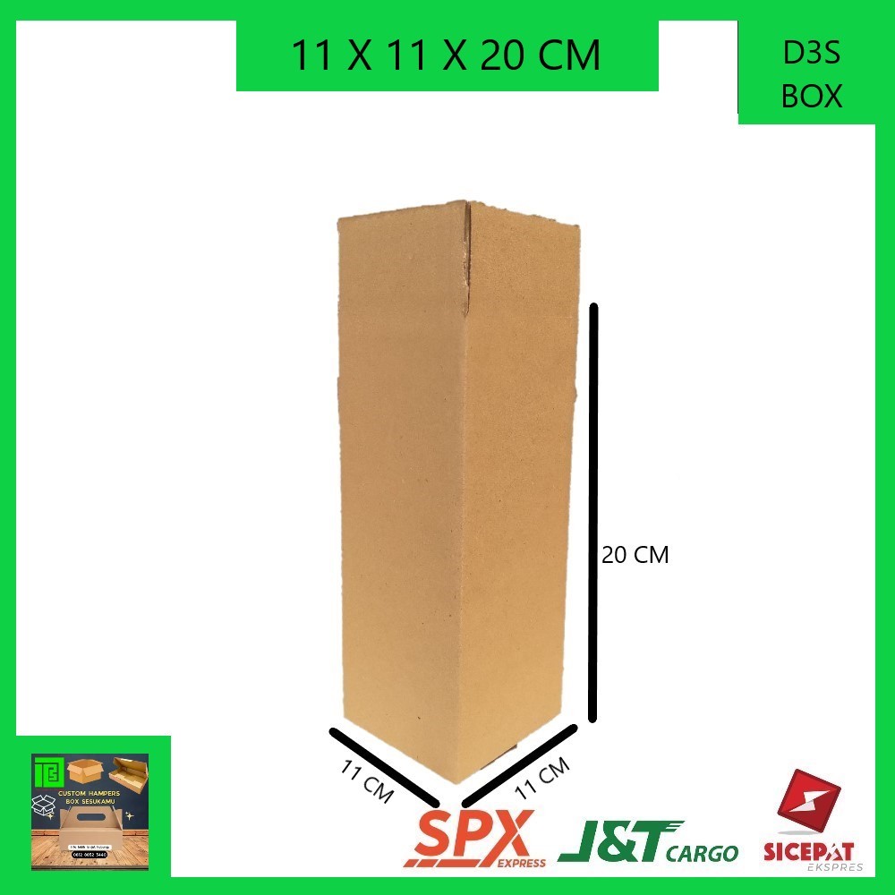 

Kardus Packing Kemasan bahan Singgle wall Ukuran 11x11x20