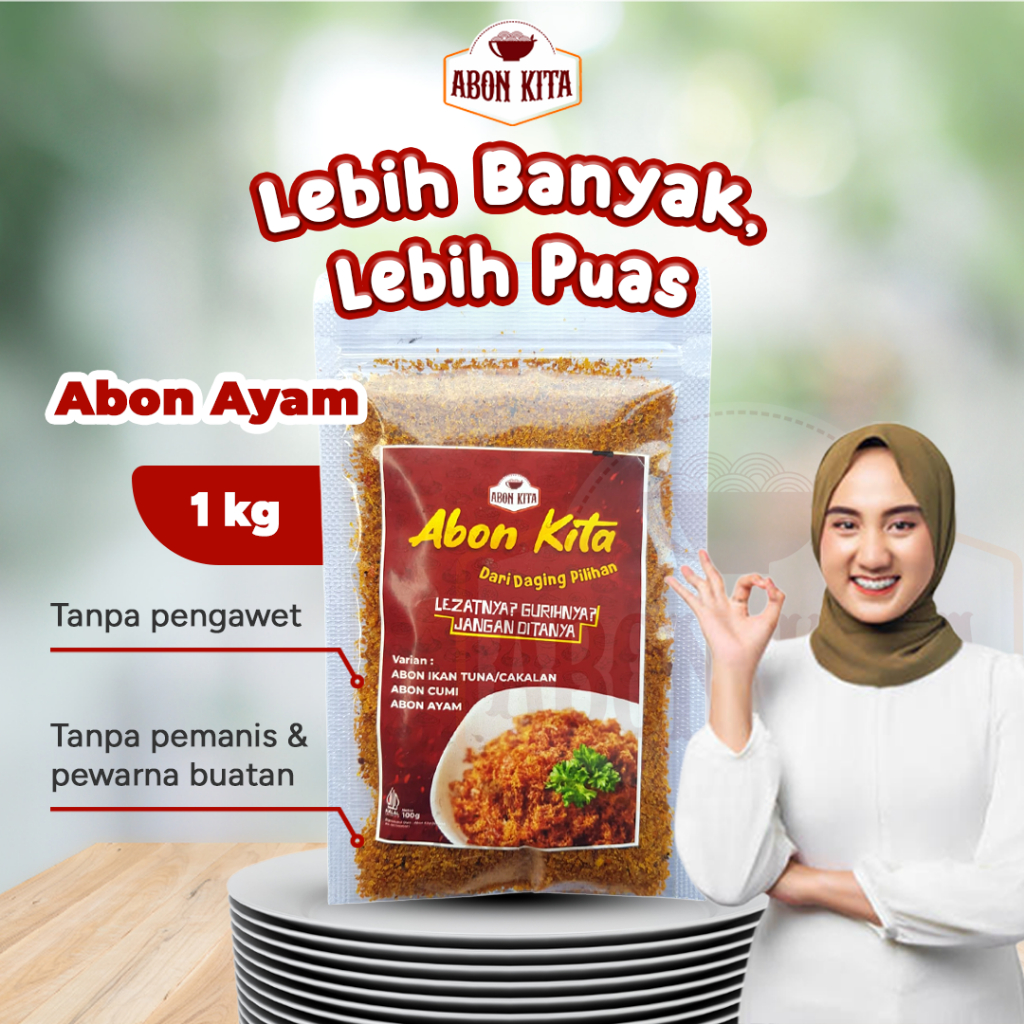 

Abon Ayam Enak Halal Abon Daging Ayam Nikmat dan Bergizi Kemasan 1kg by Dapur Kita