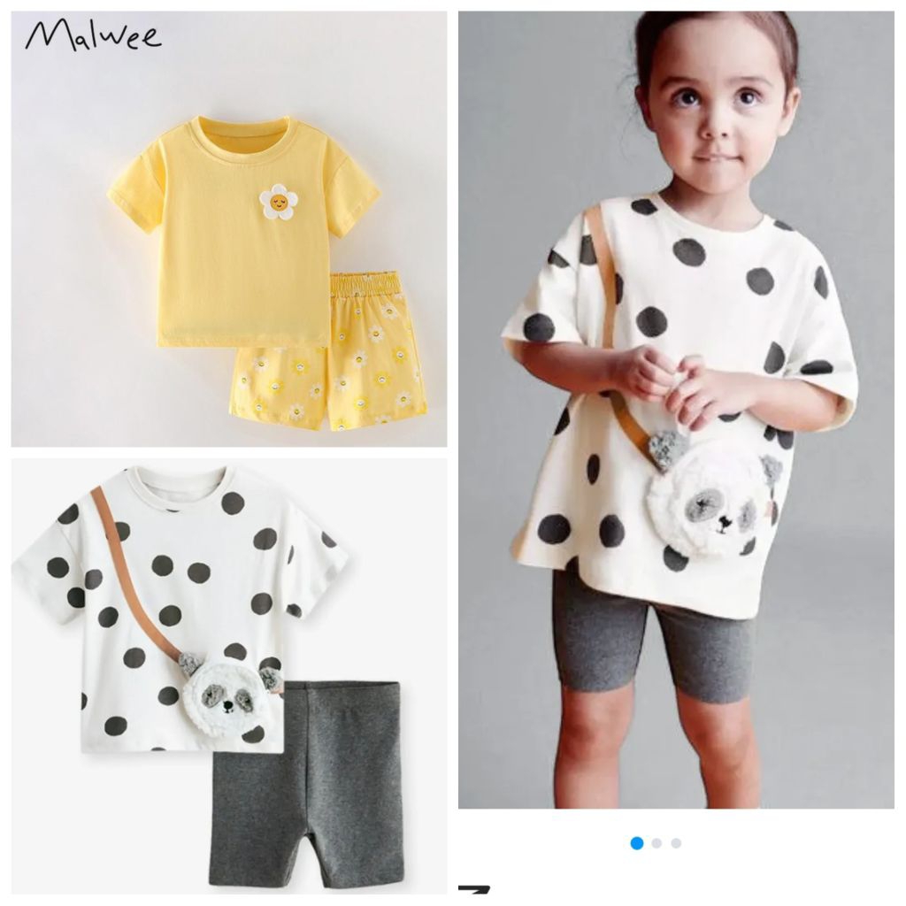 Setelan Baju Anak Perempuan (3-8y) Lucu Malwee