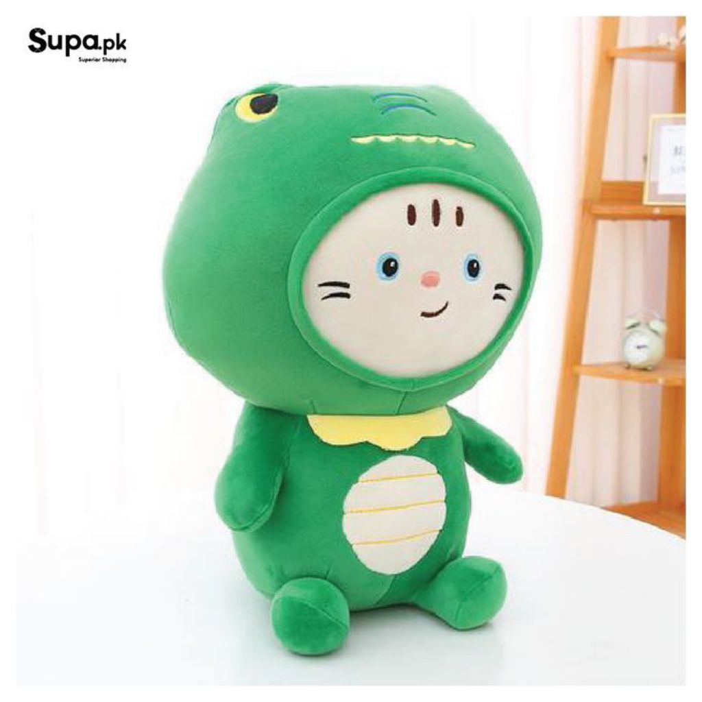 Boneka Kucing Kostum Dino Bahan Miniso Besar