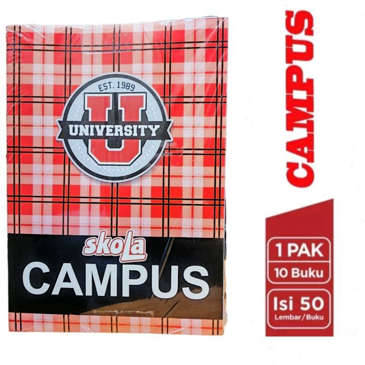 

Buku Tulis SKOLA Campus 50 Lembar per Pack isi 10 buku