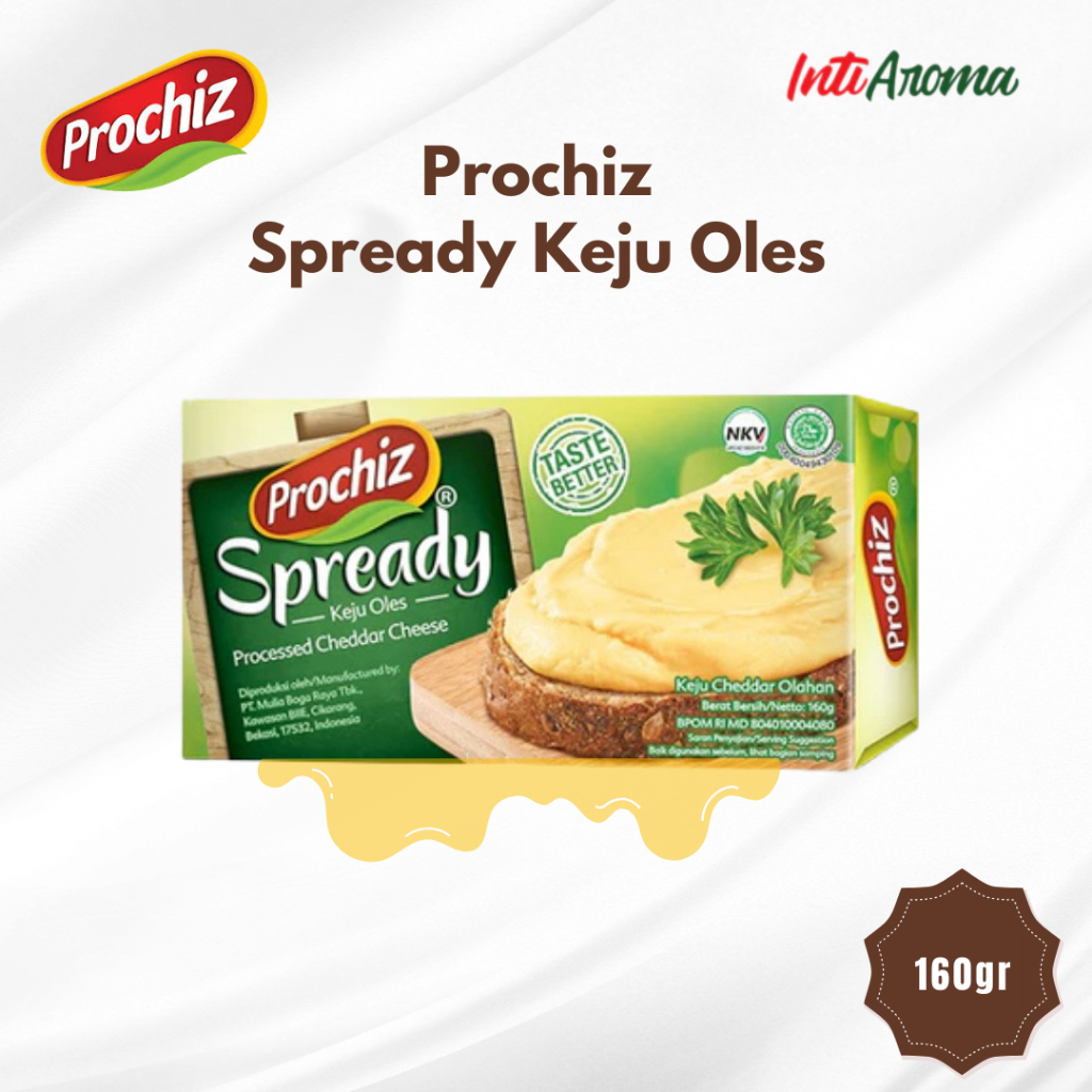 

[oddsolshop] pekanbaru/Prochiz Keju Spready 160GR Processed Cheddar Cheese Bahan Kue Baking Mix