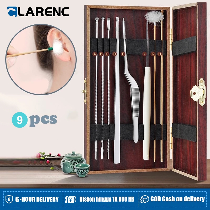 8pcs Alat Pembersih Kuping Alat Pembersih Telinga Lengkap Stainless Pembersih Telinga Ear Wax Picker