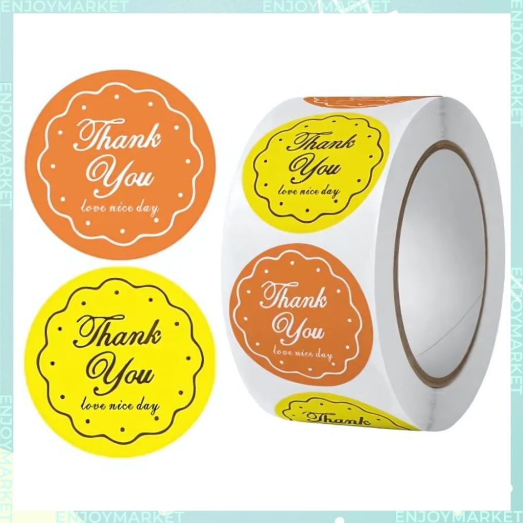 

Stiker Thank You Roll Isi 500 Pcs Sticker Label Terima Kasih Buat Tempel di Box Makanan
