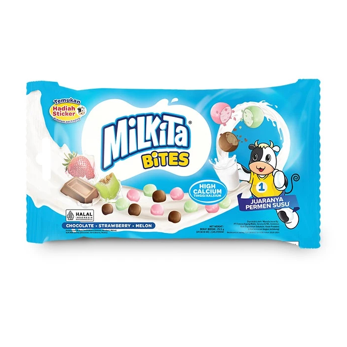 

[Exp Feb 26] Milkita Bites Permen Susu - Crunchy Diluar Chewy Didalam 1 Pack (Isi 15 Butir) @24 Gram