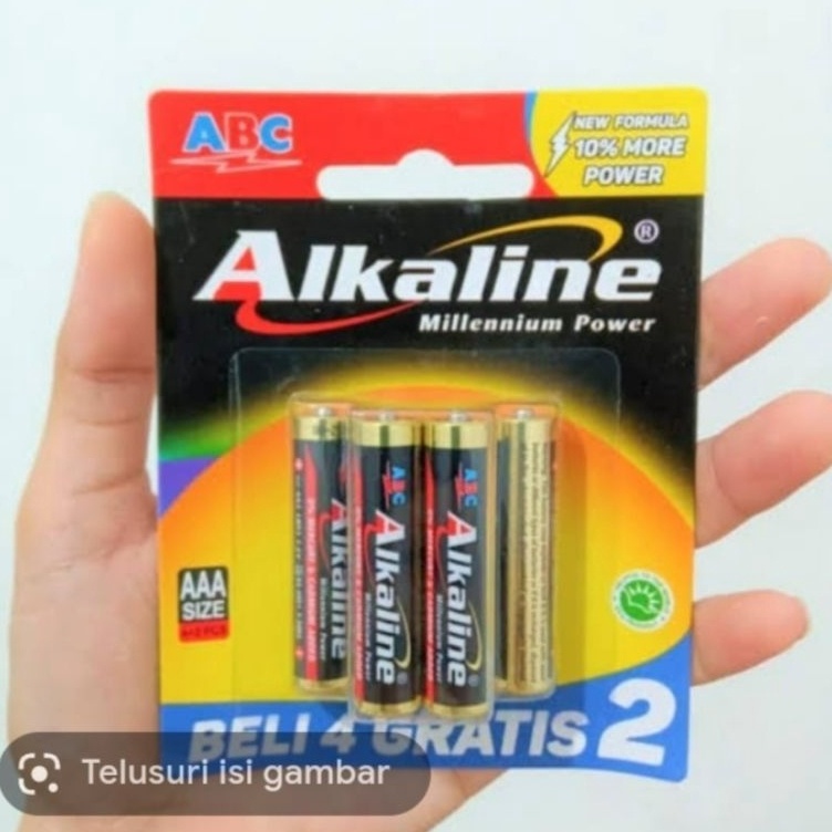 

baterai alkaline AAA isi 6pcs KODE T3F1