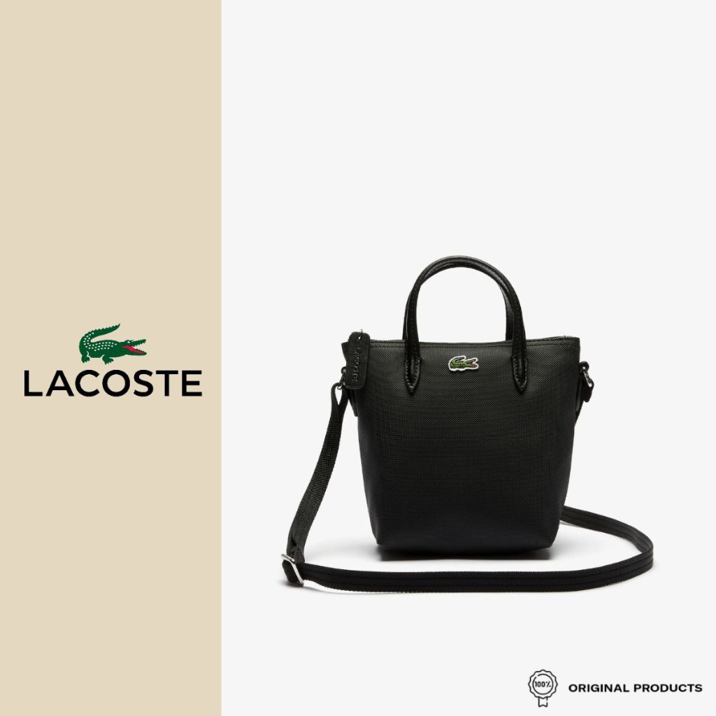 LACOSTE Women L.12.12 Concept Mini Tote Bag Selempang - Black