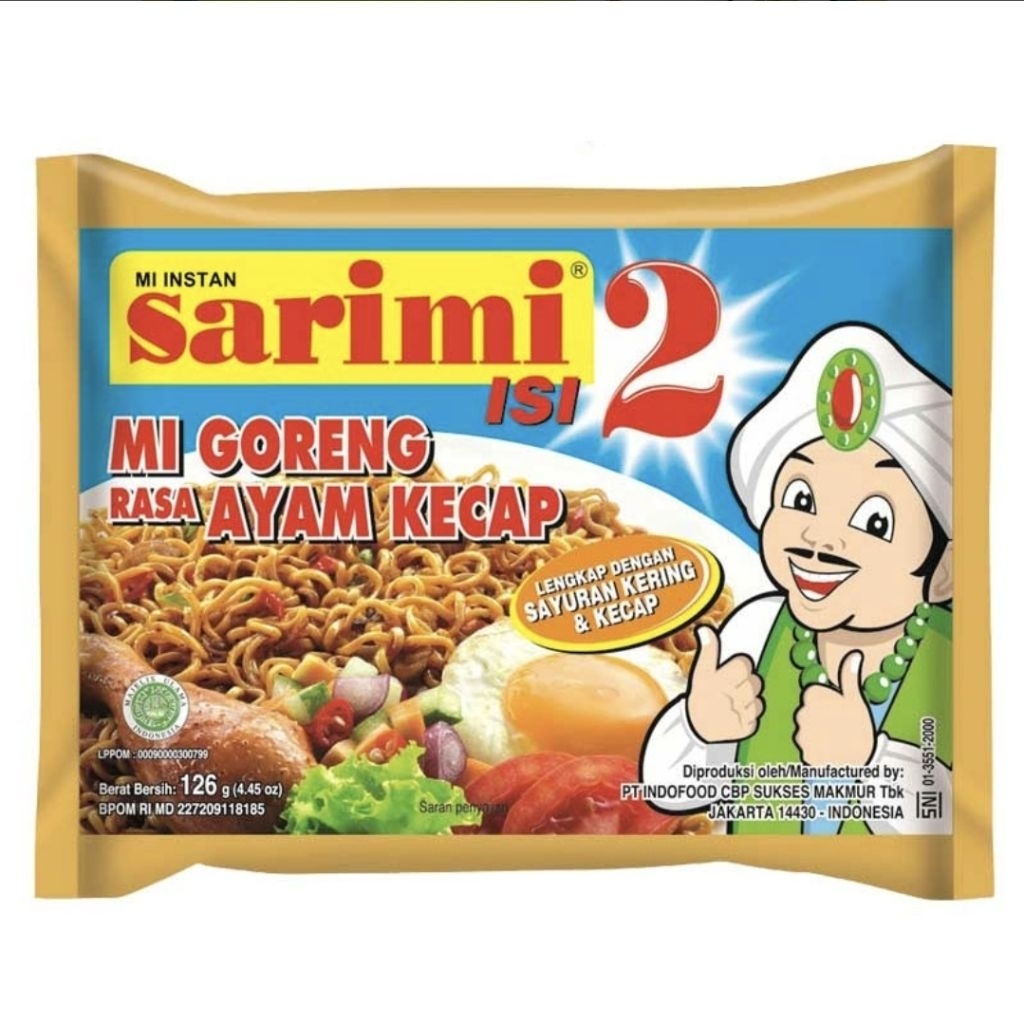 

Sarimi Isi 2 Mi Instan Goreng Ayam Kecap 126 g