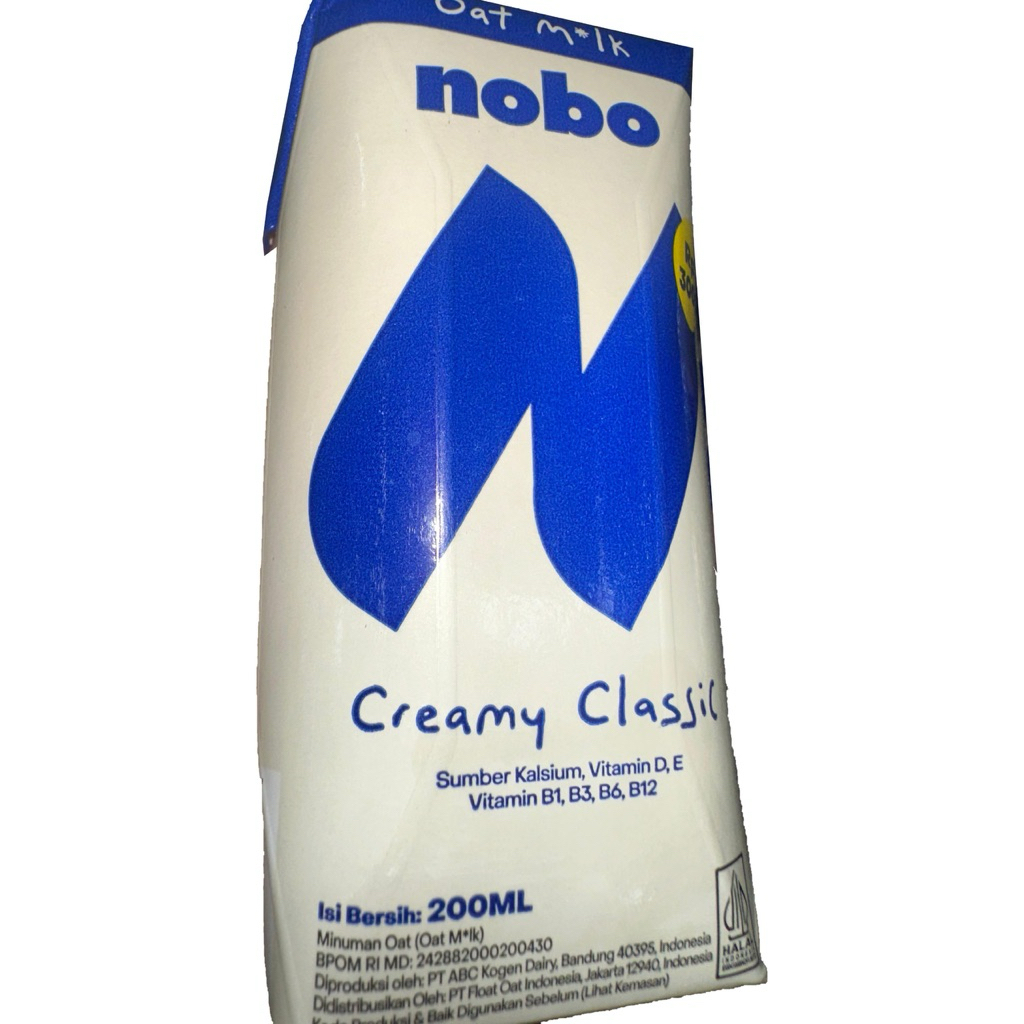 

NOBO Oatmilk 200ml | Creamy Classic | Susu Oat | Susu murah reseller