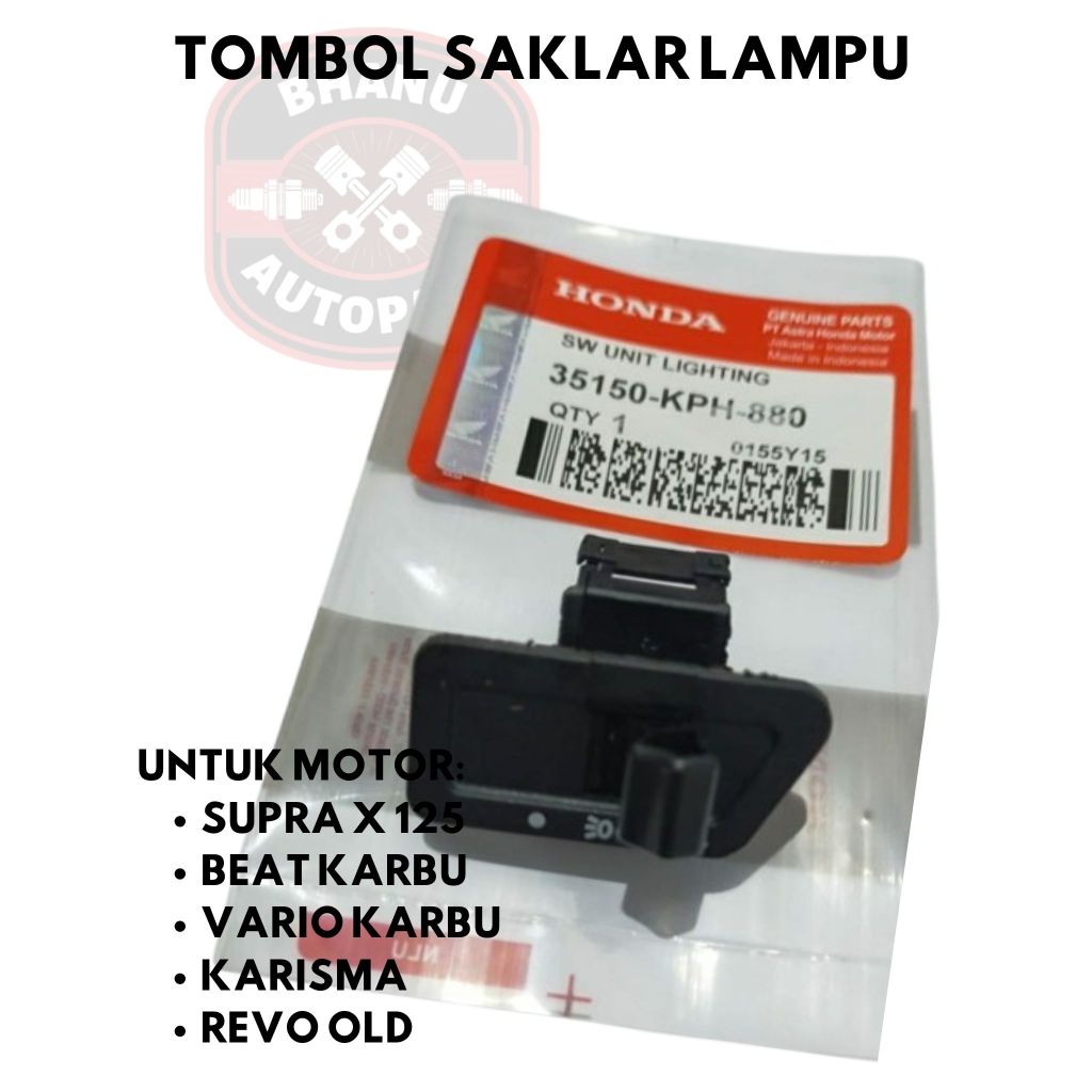 ORI HND Saklar Tombol Lampu ON OFF Karisma Vario Supra X 125 Beat Karbu