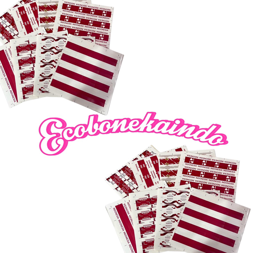 

Sticker bendera merah putih sticker 17 agustus DIRGAHAYU RI sticker indonesia sticker pipi indonesia ecobonekaindo