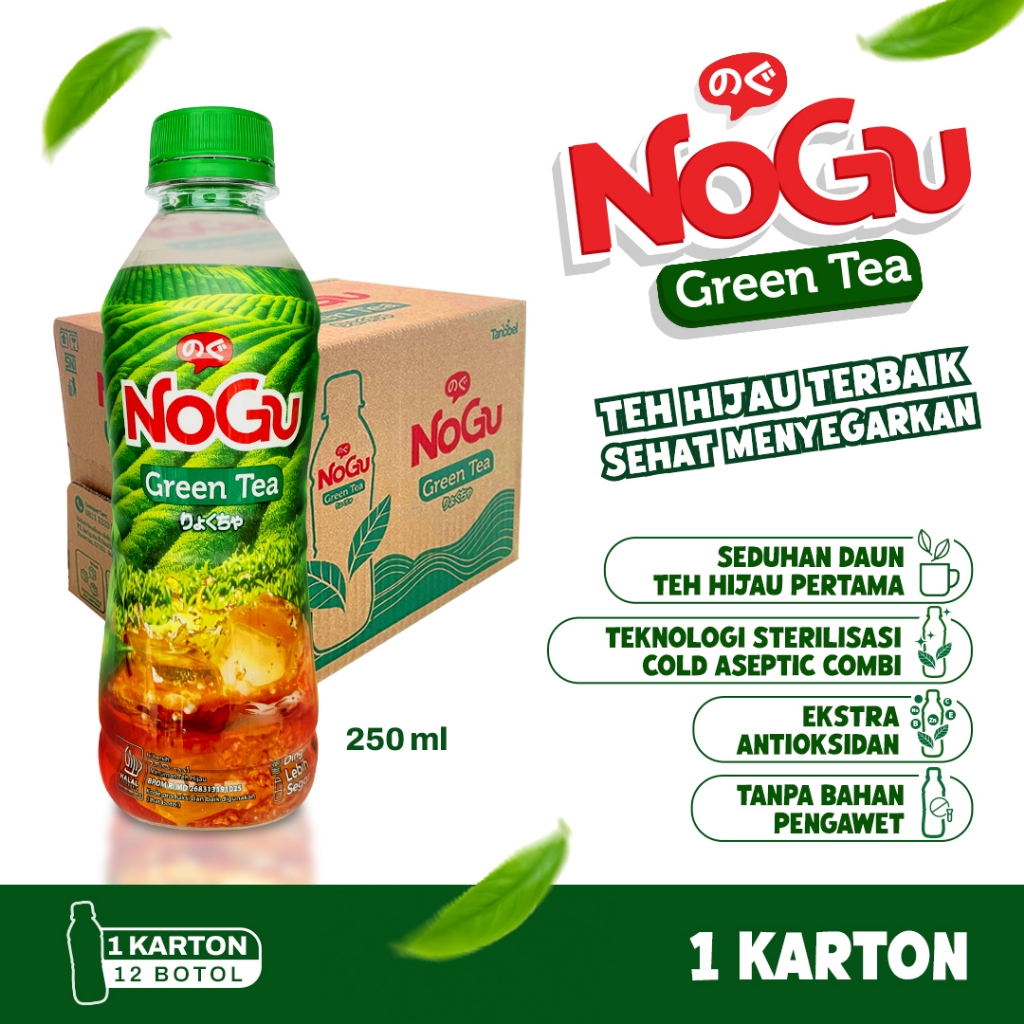 

NoGu Green Tea 250 ml - Teh Hijau Organik 1 Karton (12 botol)