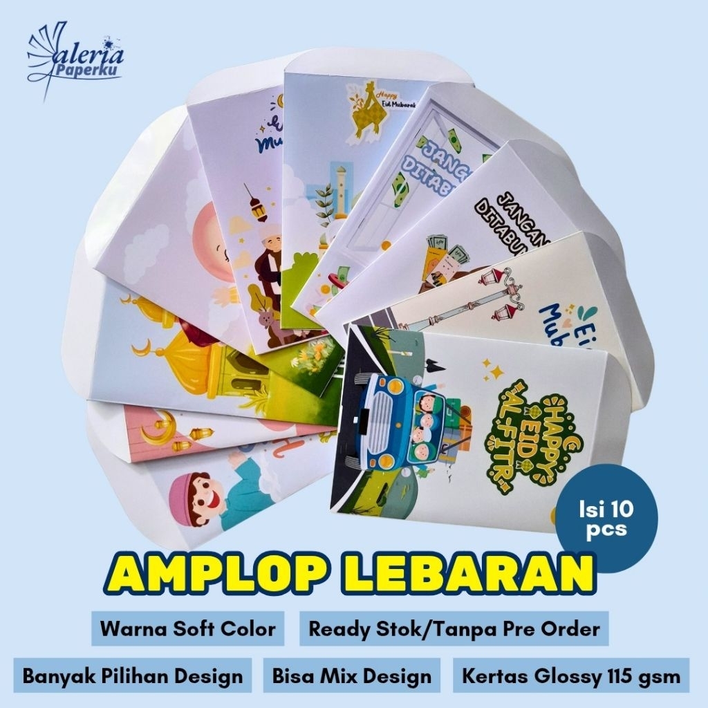 

Amplop THR Lebaran Anak Kartun Lucu Glossy 8 cm x 10.5 cm Isi 10 Pcs | Amplop Idul Fitri