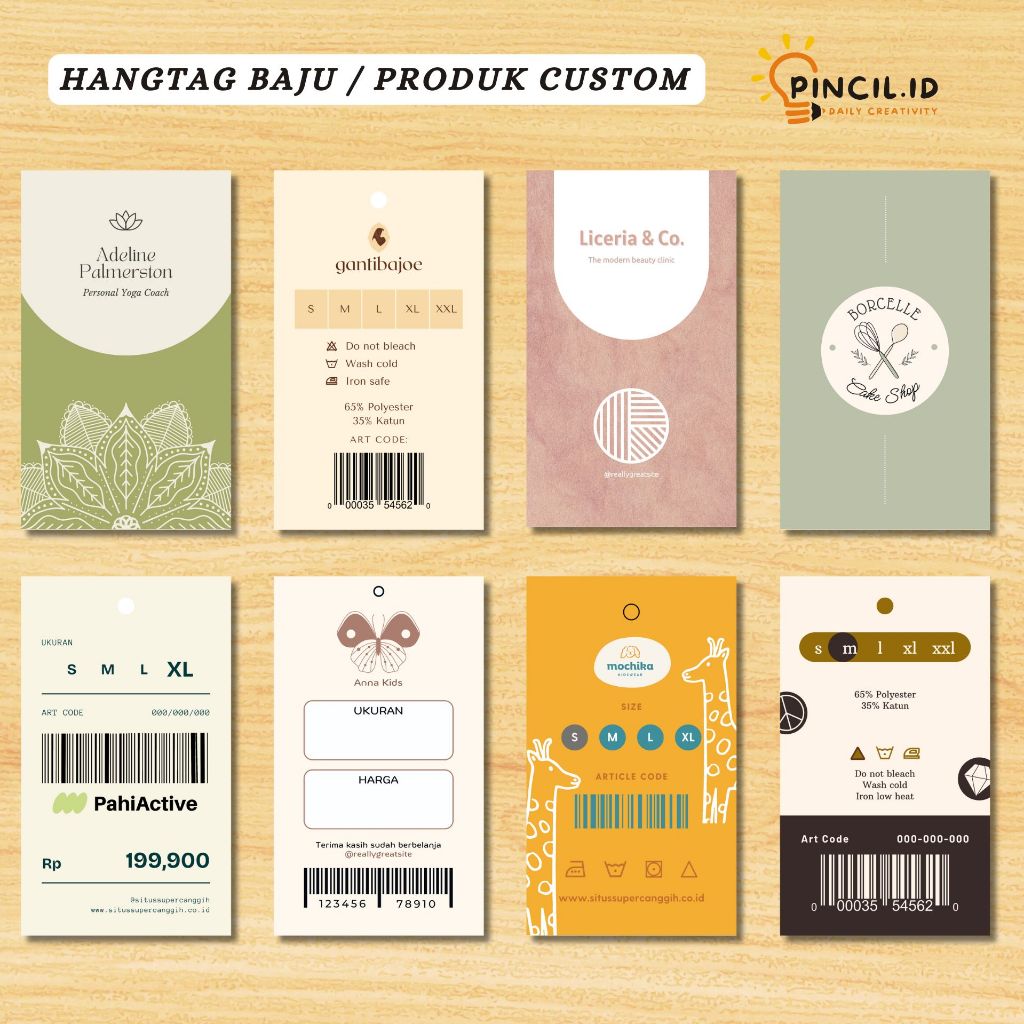 

Hang tag hampers, hangtag baju, hangtag hijab, label baju, label hijab, hangtag souvenir