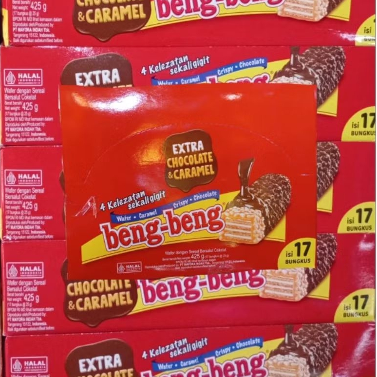 

Beng-Beng 17 Pcs | Wafer Coklat Karamel Crispy Lezat (425g)