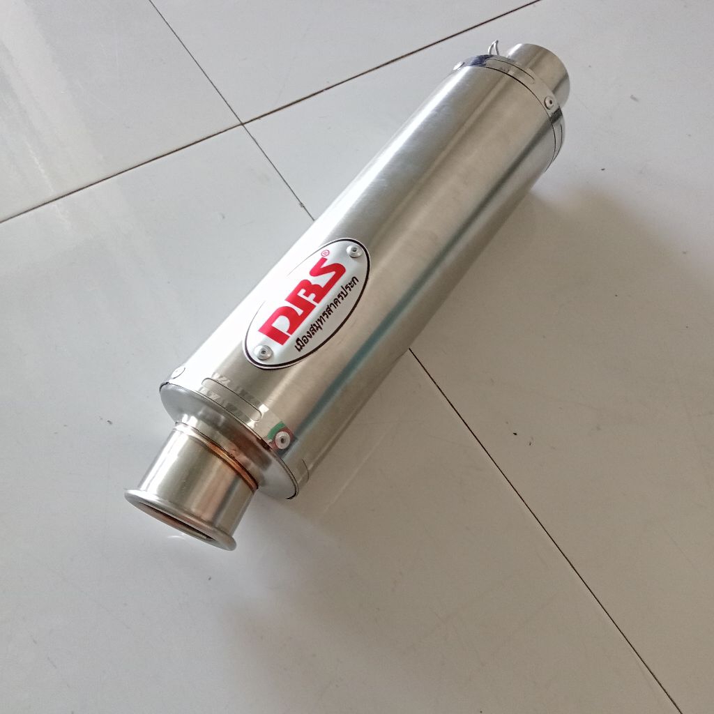 silincer knalpot racing DBS Titan bahan stainless inlet 50mm