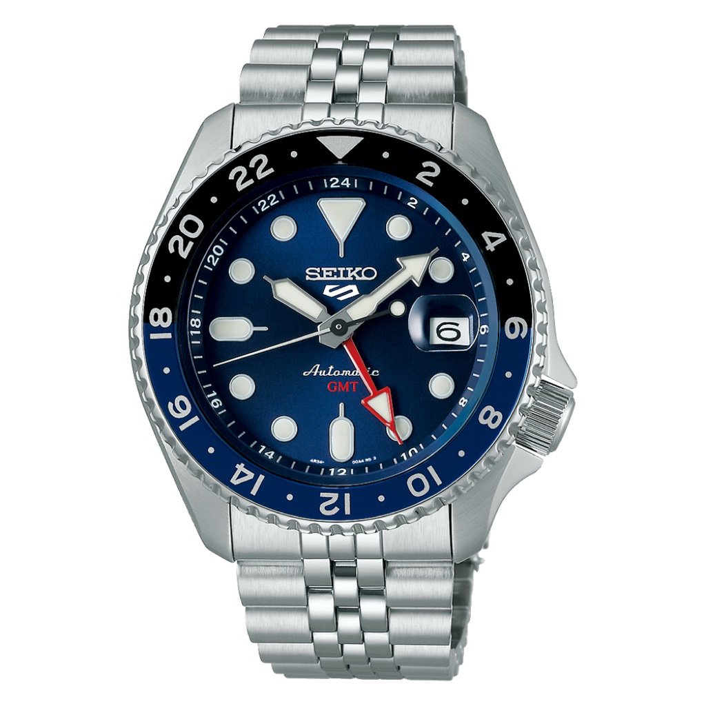seiko 5 sport automatic ssk003 ssk003k1 GMT blue dial jam tangan analog pria murah