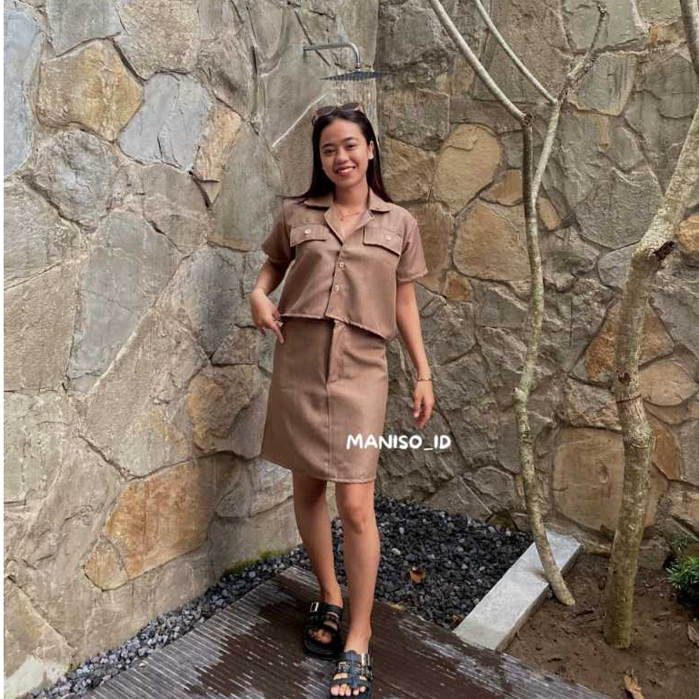 Maniso - Jessy One Set Blazer + Rok mini Setelan Wanita Jumbo BIgsize