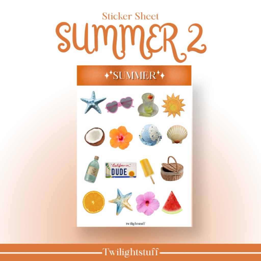 

sticker pack/ sticker sheet/ sticker summer aesthetic, sticker aesthetic, sticker korean style, sticker dekorasi
