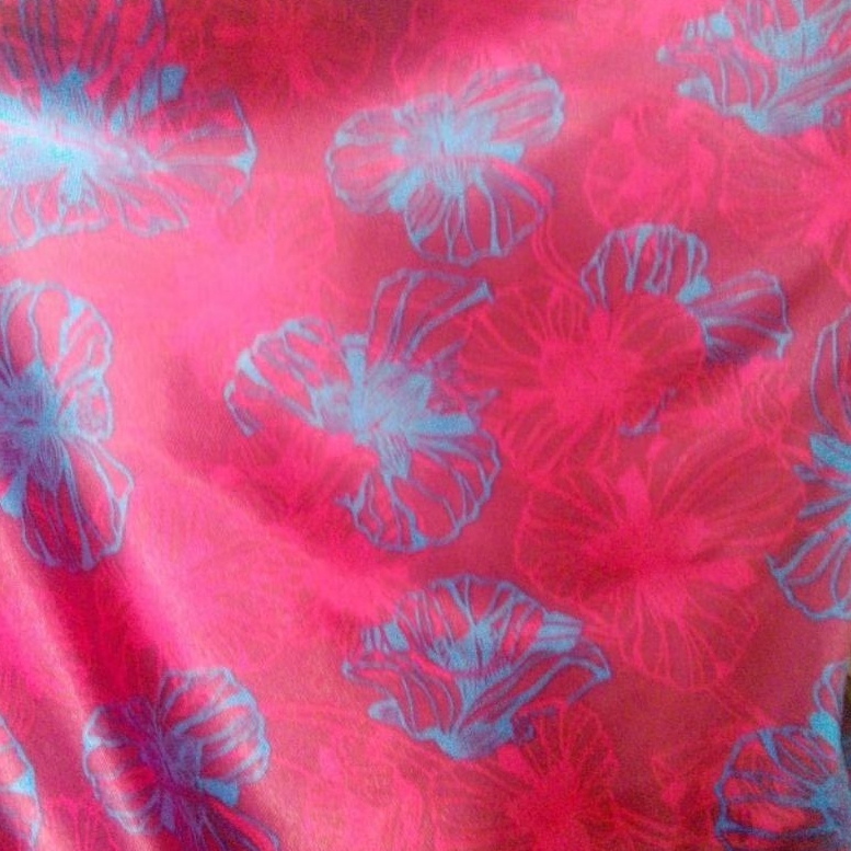 kain satin motif bunga premium // kain satin meteran // apt