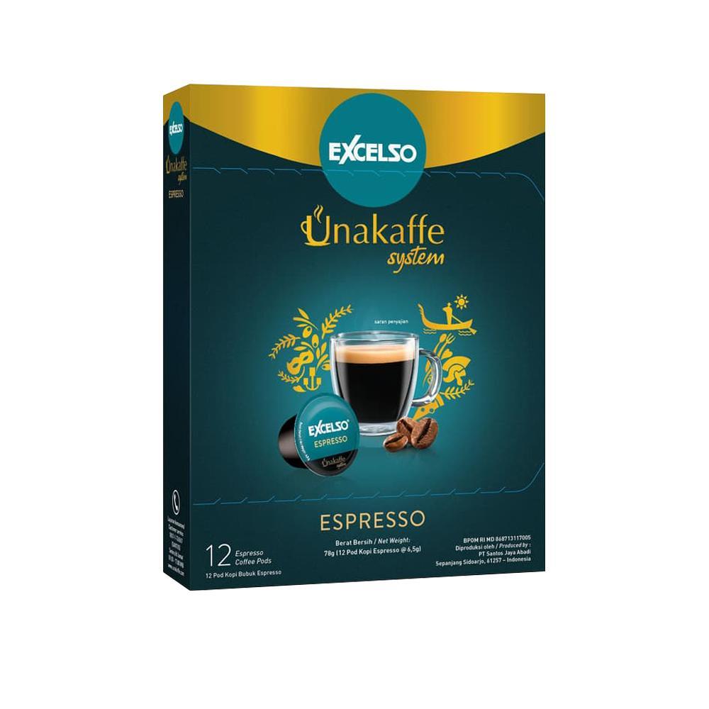 

EXCELSO UNAKAFFE ESPRESSO BOX (12x6gr) | kopi kapsul