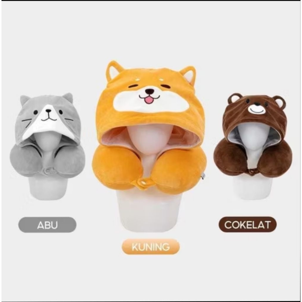 bantal leher alba sol hooded neck pilow bantal leher kancing