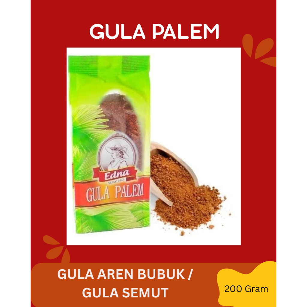

Gula Palem Edna / Palm Sugar Edna 200gram gula aren bubuk gula semut brown sugar