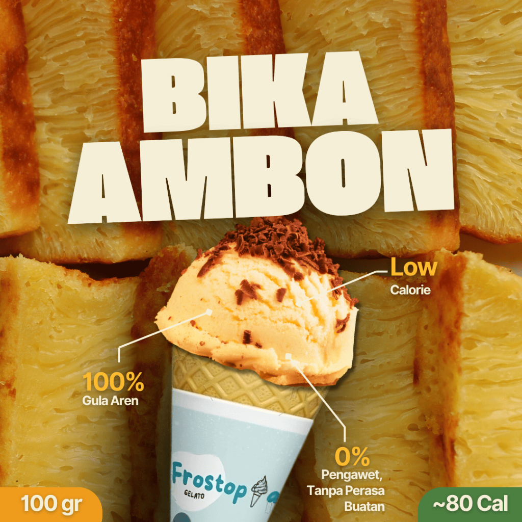 

Frostopia Gelato - Bika Ambon - 100gr/500gr