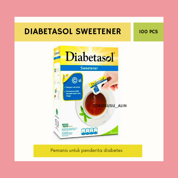 

DIABETASOL SWEETENER ISI 100 SACHET PER BOX