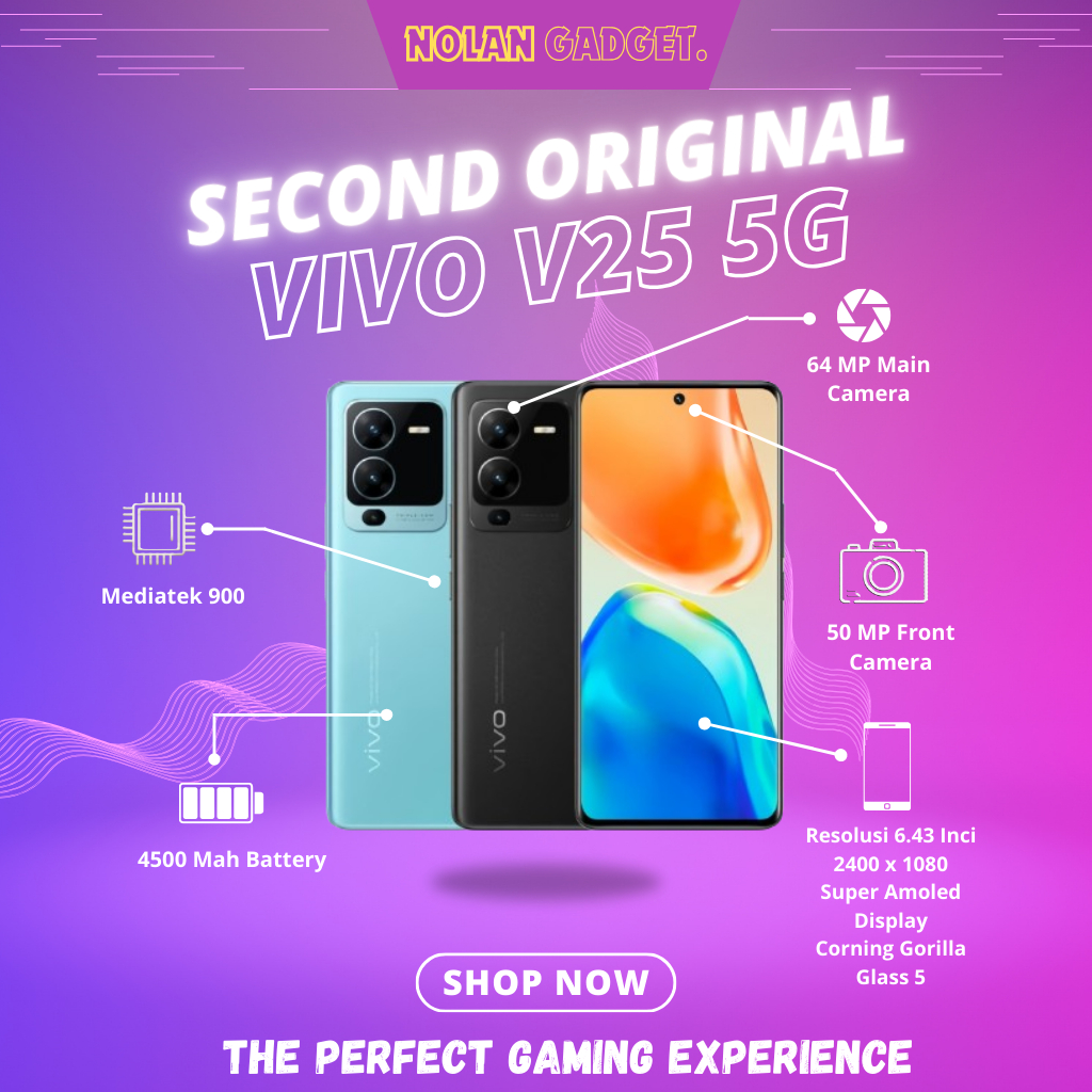 VIVO V25 5G  • RAM 8/128 • 8/256 GB ORIGINAL (SECOND)