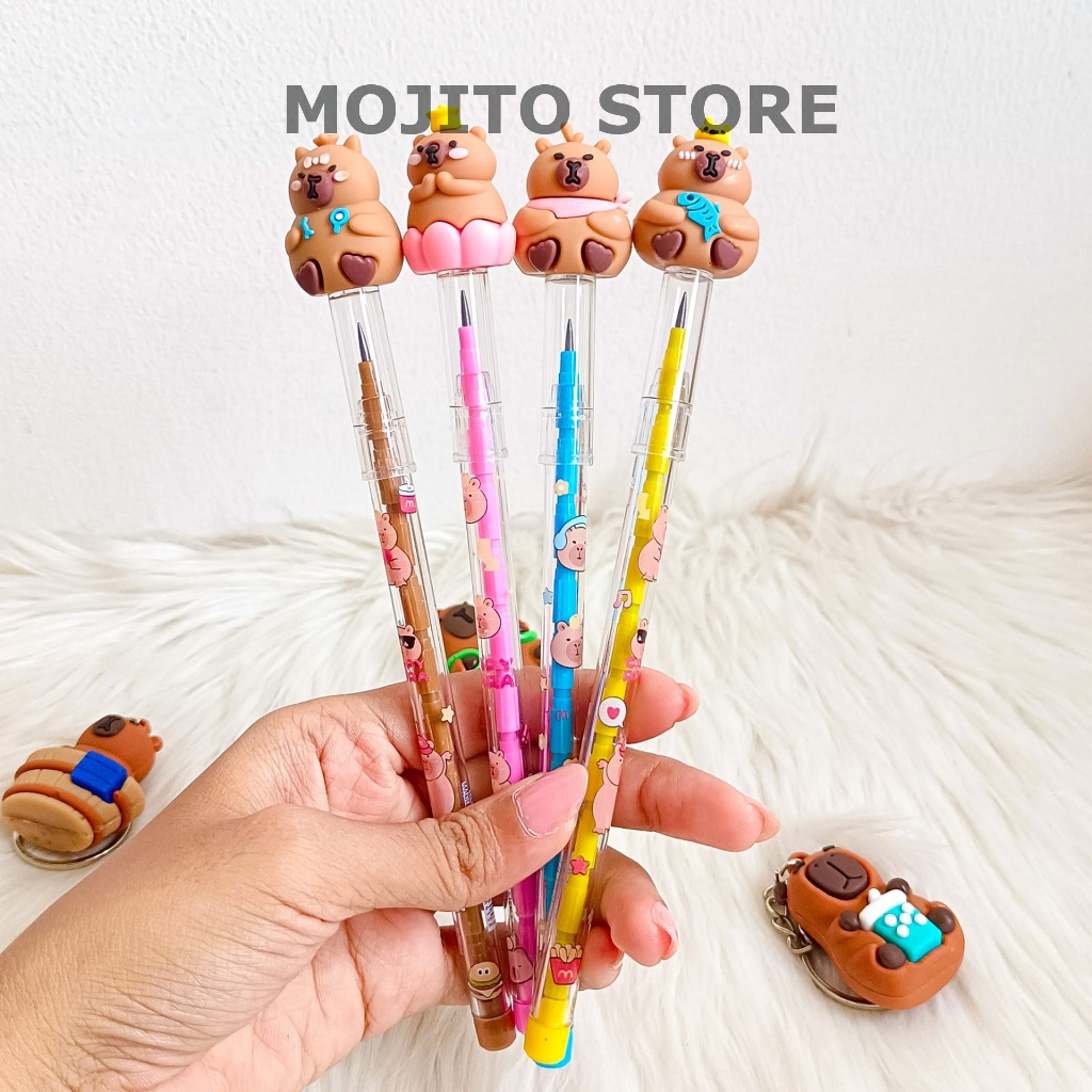 

PENSIL SUSUN CAPYBARA KAPIBARA BERUANG HAMSTER LANTU BENSIA PENCIL 2B BISA DIISI ULANG