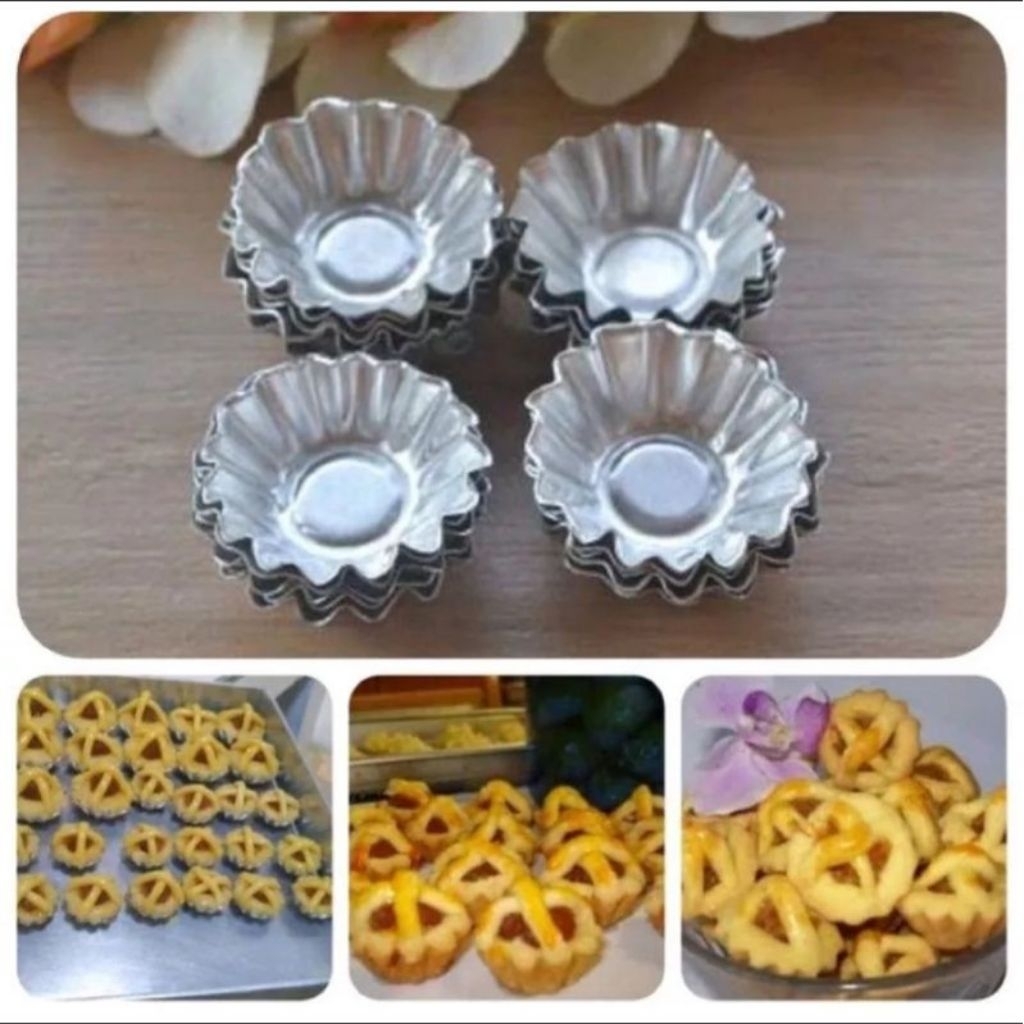[20 PCS] CETAKAN NASTAR BROWNIS SUPER MINI || CETAKAN NASTAR SANGKE MINI || CETAKAN KUE NASTAR PIE M