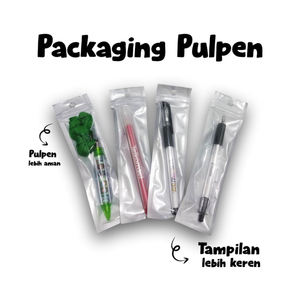 

Packaging pulpen souvenir / kemasan pulpen souvenir / kemasan ziplock / kemasan pen