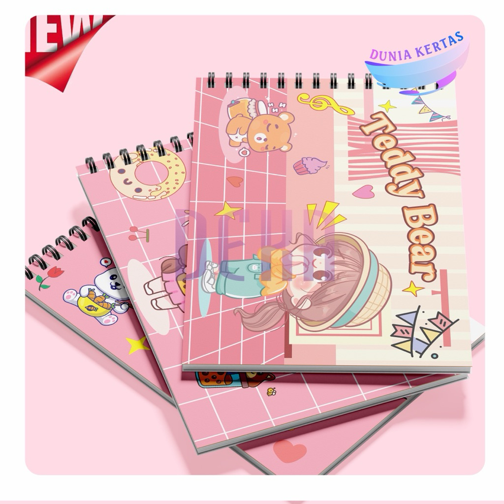 

Drawing Book Anak A4 – Desain Lucu, Kertas Tebal 300gsm, Spiral, 30 Lembar