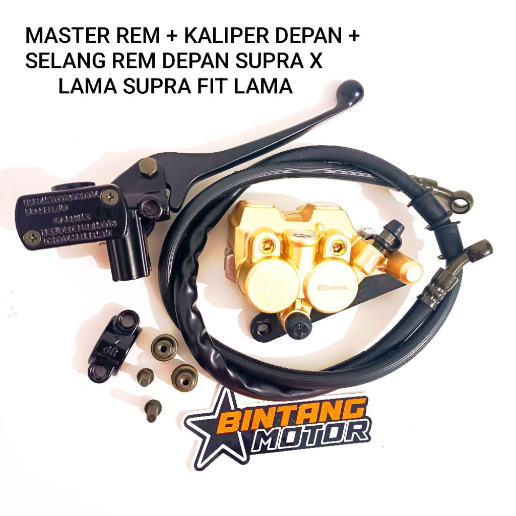 MASTER REM + KALIPER DEPAN + SELANG REM DEPAN SUPRA X LAMA SUPRA FIT LAMA