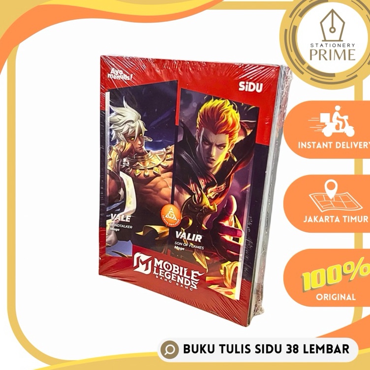 

Buku Tulis Sinar Dunia SIDU 38 Lembar Marvel Mobile Legends Timnas 1 Pack isi 1 Buku