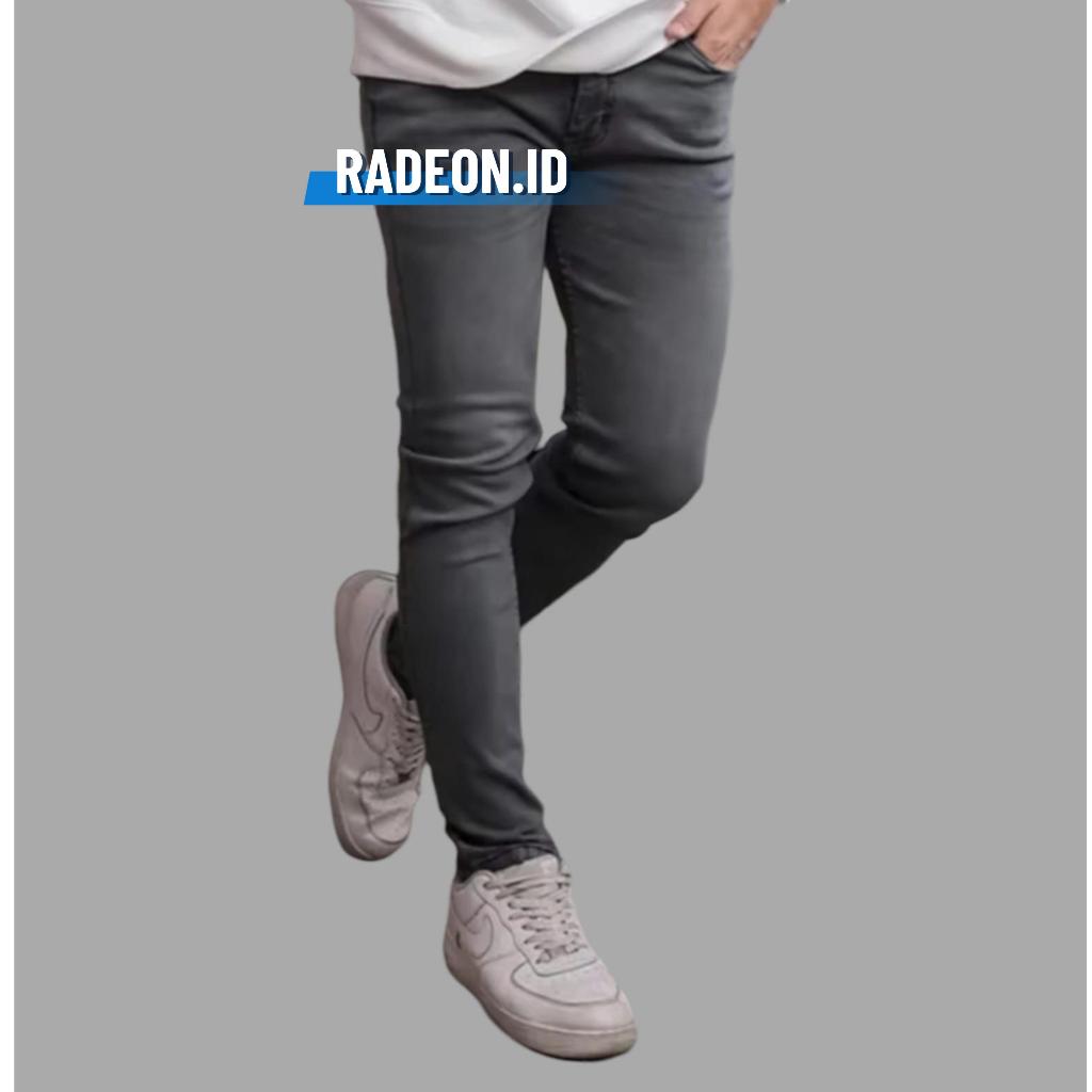 Celana Jeans Pria Slim Fit Streetch Melar Denim / Celana Pria Jeans Terbaru Hitam Denim Murah