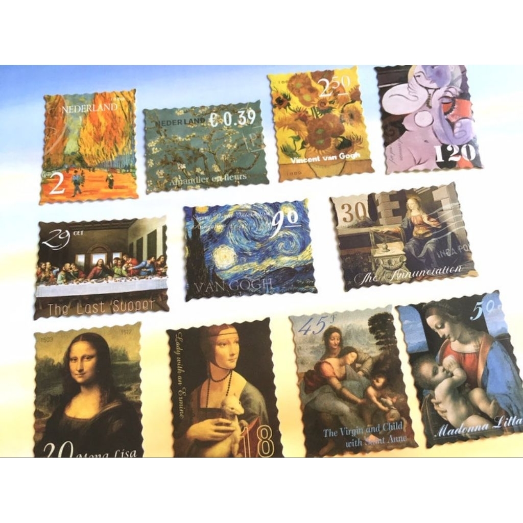 

STIKER VINTAGE PAINTING STAMP