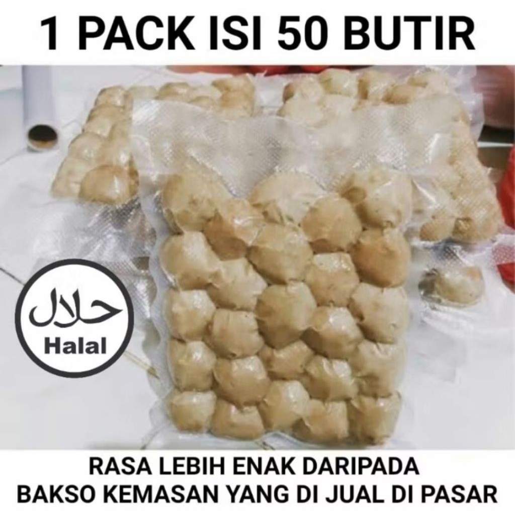 

Bakso Sapi 1 Pack isi 50 Butir, Paling Laris