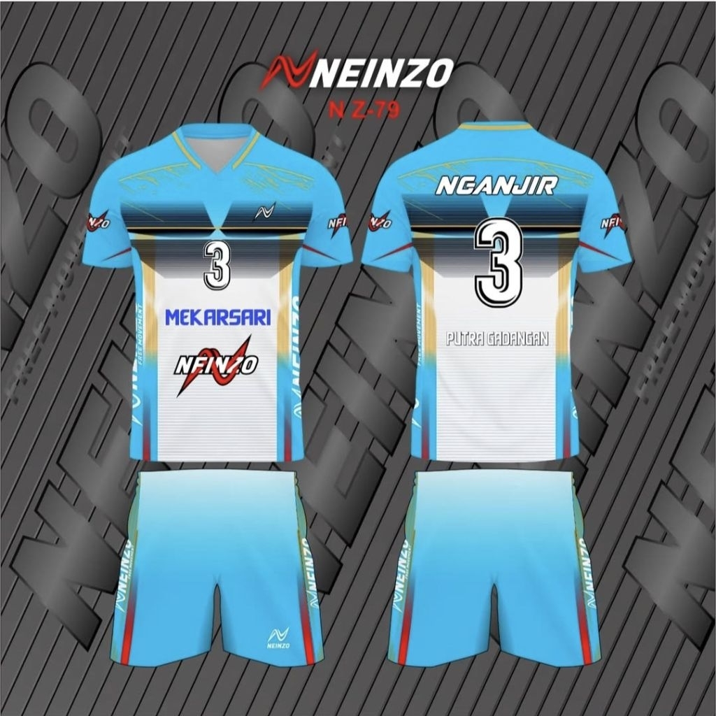 Neinzo original jersy olahrga fuull printing kaos voli kaos olahraga